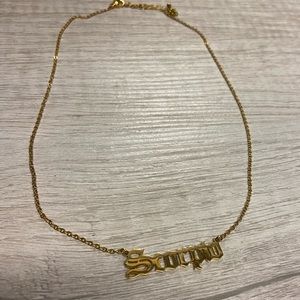 Gold Scorpio necklace